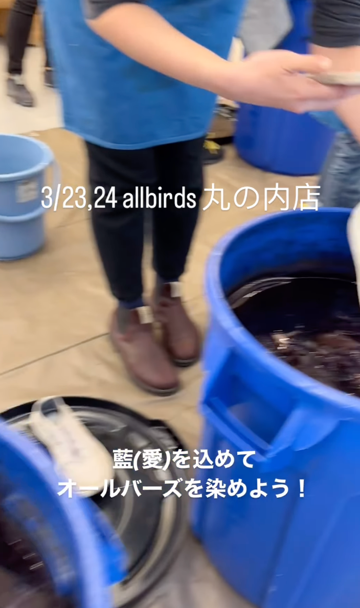 Allbirds丸の内店 藍染ワークショップ